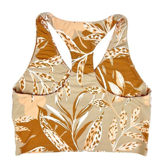 Aerie Offline Real Me Recharge Least Support Tan Crop Top Large - Picture 2 of 8